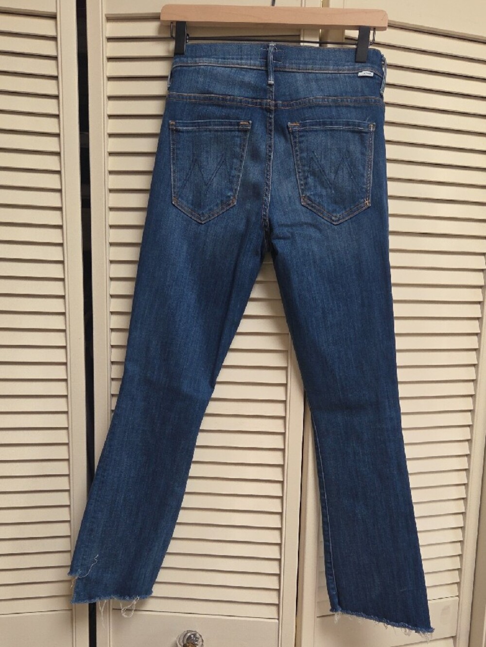 Women's Cropped Ankle Jeans - Classic Blue Wash - Picture 3 of 7
